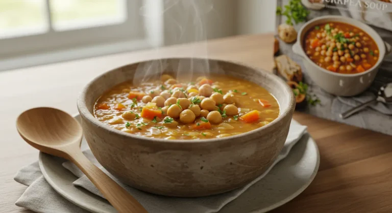 bowl of chickpea soup recipe