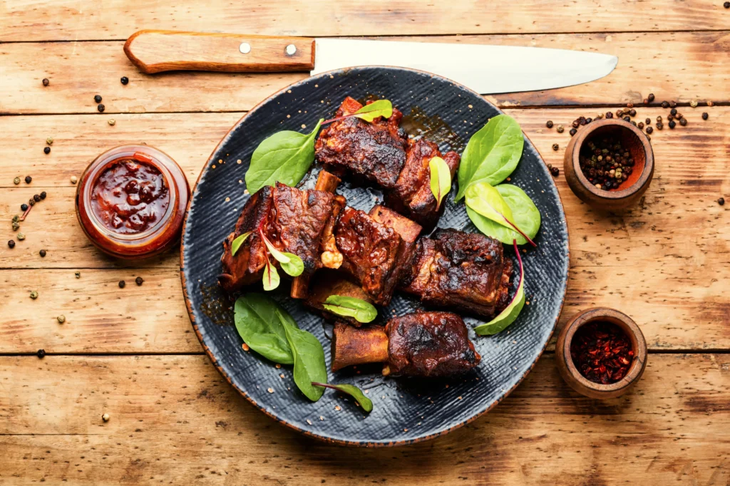 Beef short ribs with oxtail seasoning cooked to perfection