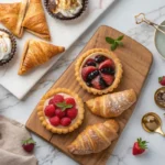 Assorted filled puff pastries with sweet and savory fillings