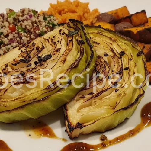 Blistered cabbage steaks