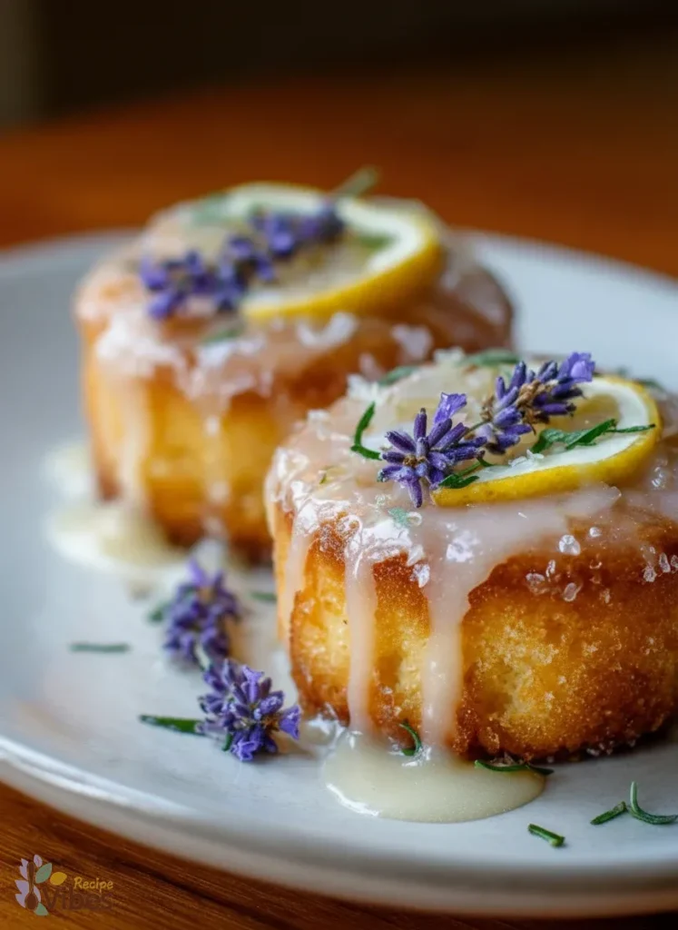 Soft & Zesty Mini Lemon Cakes with a Sweet Lavender Infused Glaze