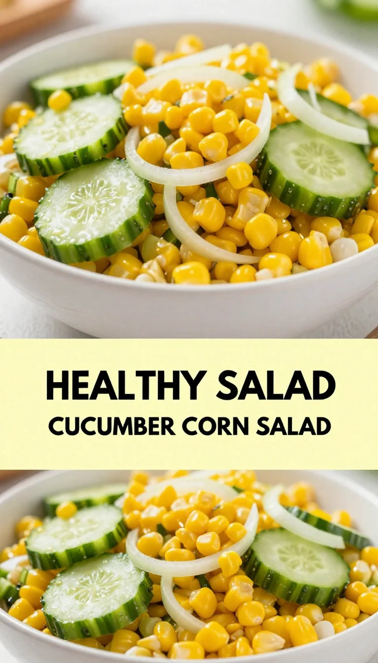 A vibrant cucumber corn salad with cherry tomatoes and herbs in a bowl