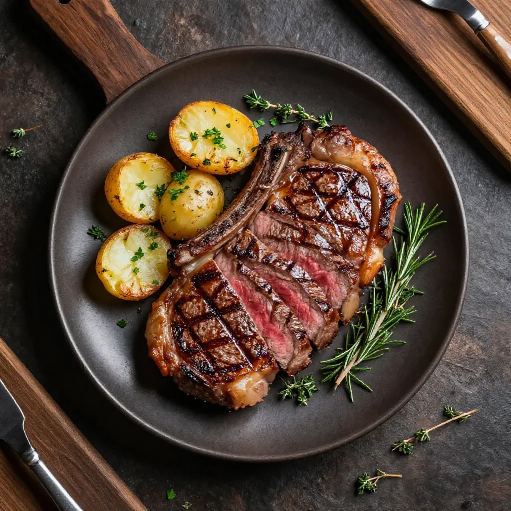 A beautifully arranged Father's Day dinner table featuring man-pleasing meals.