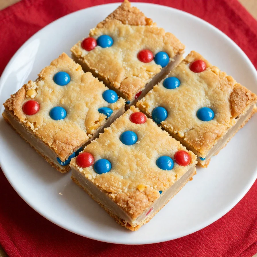 Delicious 4th of July cookie bars decorated with red, white, and blue sprinkles
