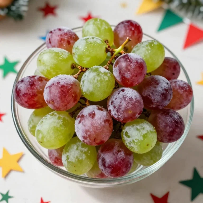 A bowl of frozen grapes, perfect for a 4th of July celebration