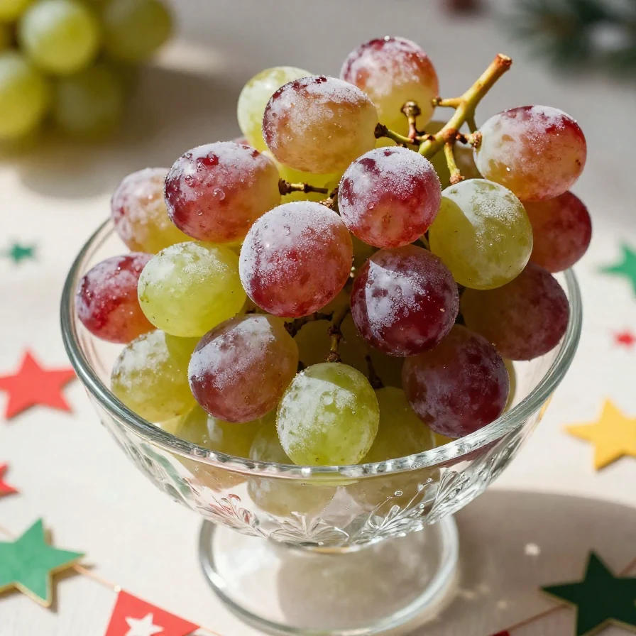 A bowl of frozen grapes, perfect for a 4th of July celebration