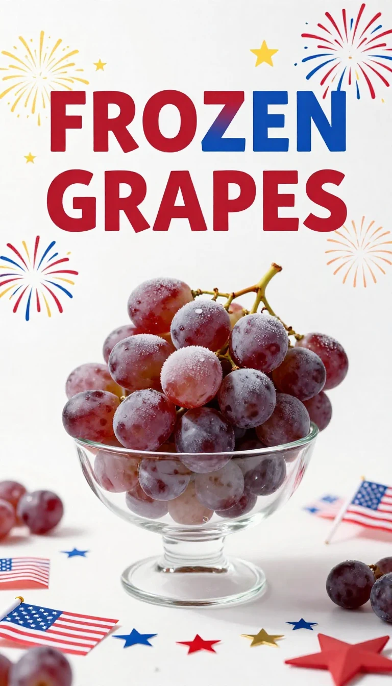 A bowl of frozen grapes, perfect for a 4th of July celebration