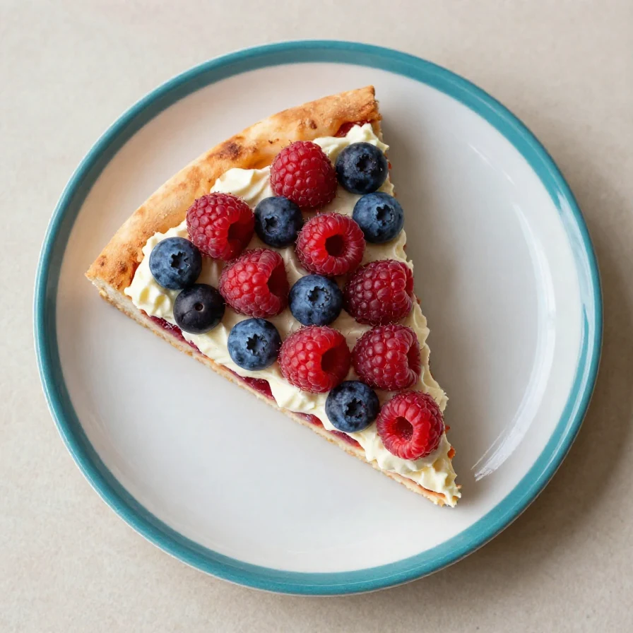 A colorful fruit pizza decorated with the American flag for 4th of July celebrations