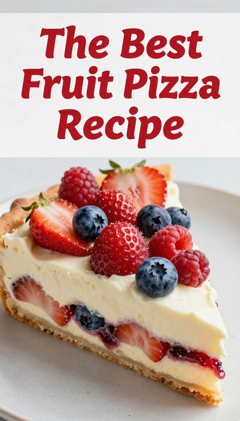 A colorful patriotic fruit pizza topped with strawberries, blueberries, and whipped cream arranged in a star pattern.