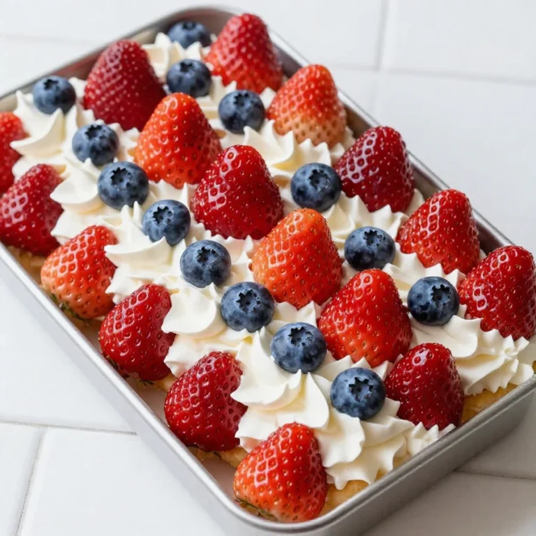 A delicious Strawberry Pretzel Jello Salad served in a glass bowl, showcasing its vibrant layers of strawberries, jello, and pretzel crust.