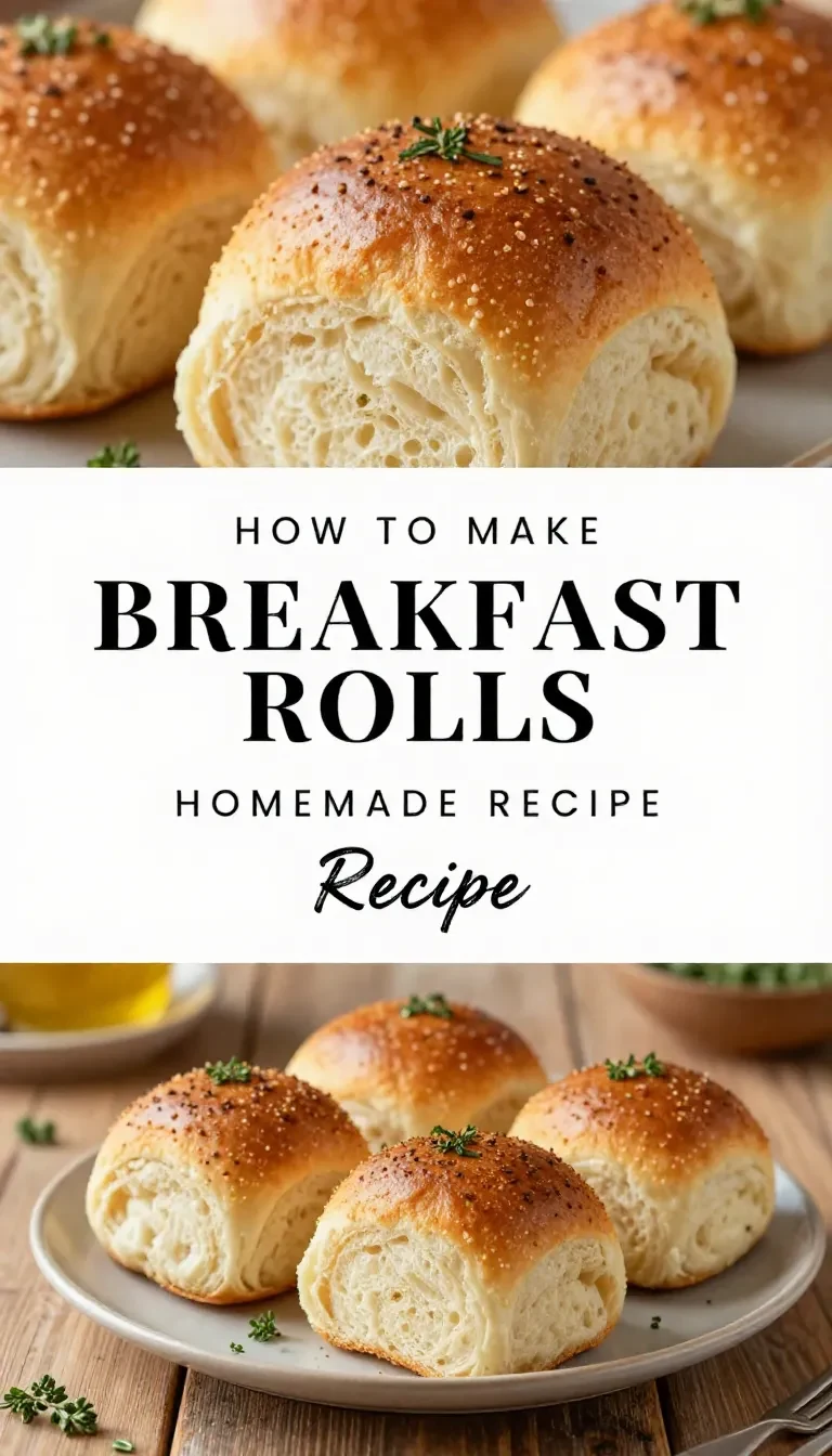 A close-up of freshly baked breakfast rolls on a wooden table.