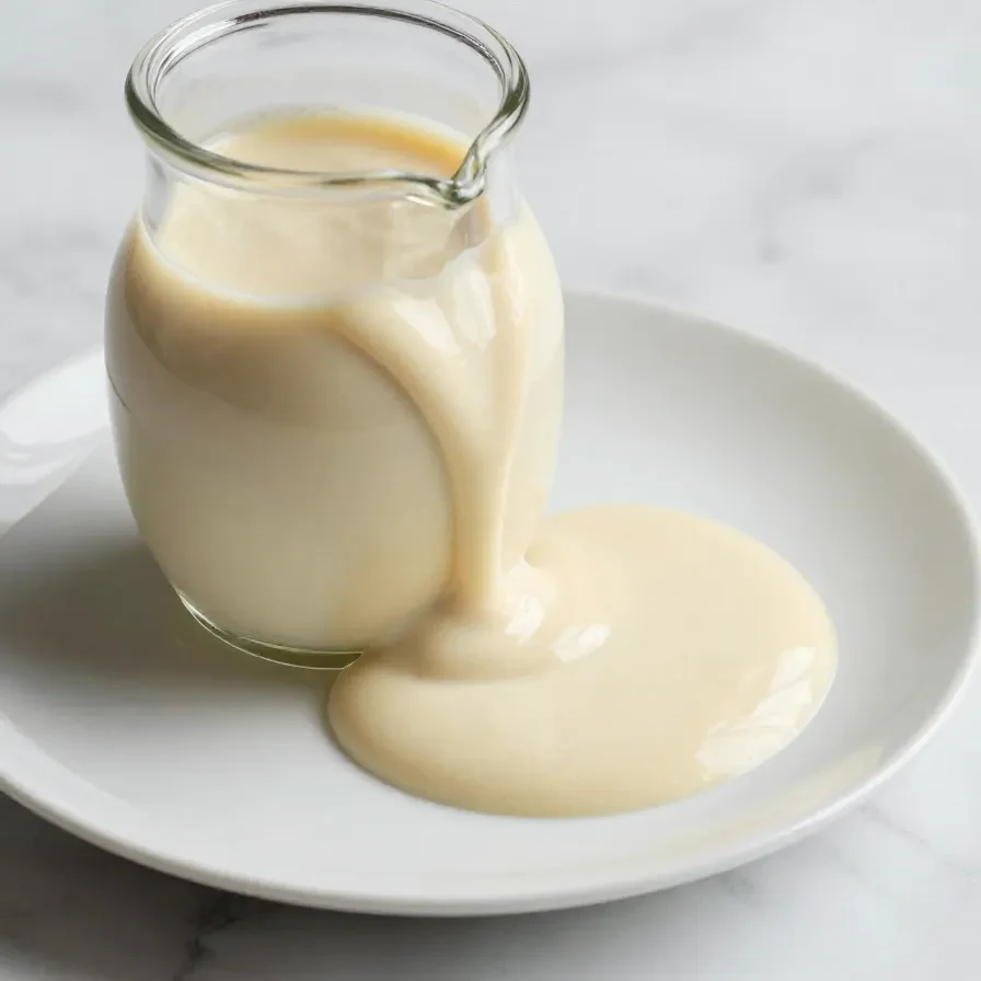 A jar of healthy homemade creamy balsamic vinaigrette salad dressing surrounded by fresh vegetables.