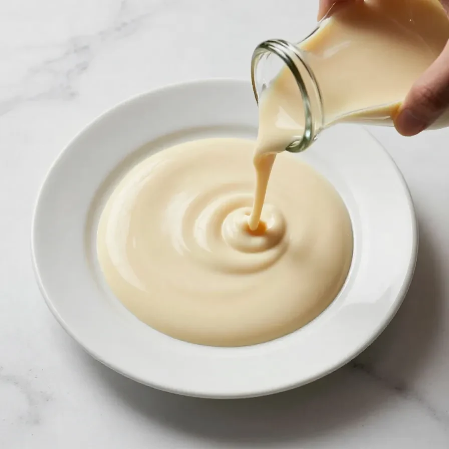 A jar of healthy homemade creamy balsamic vinaigrette salad dressing surrounded by fresh vegetables.