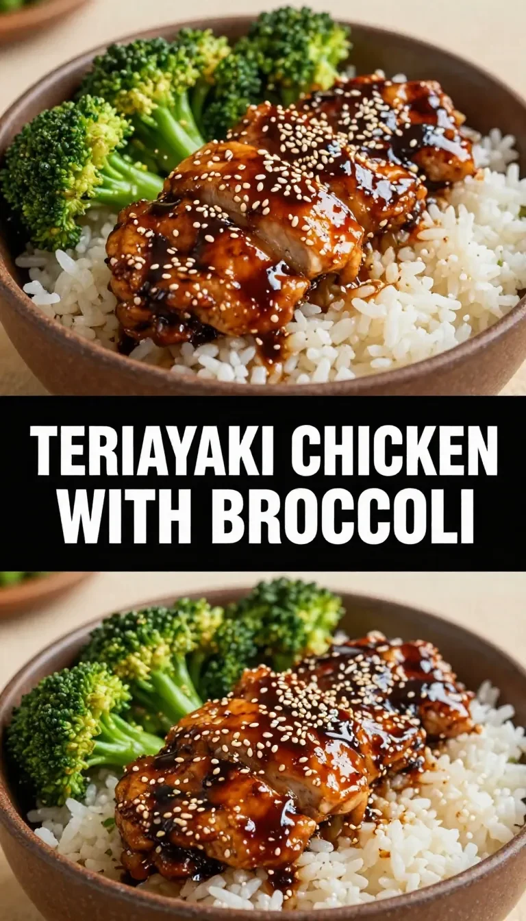 A plate of juicy teriyaki chicken served with steamed broccoli.