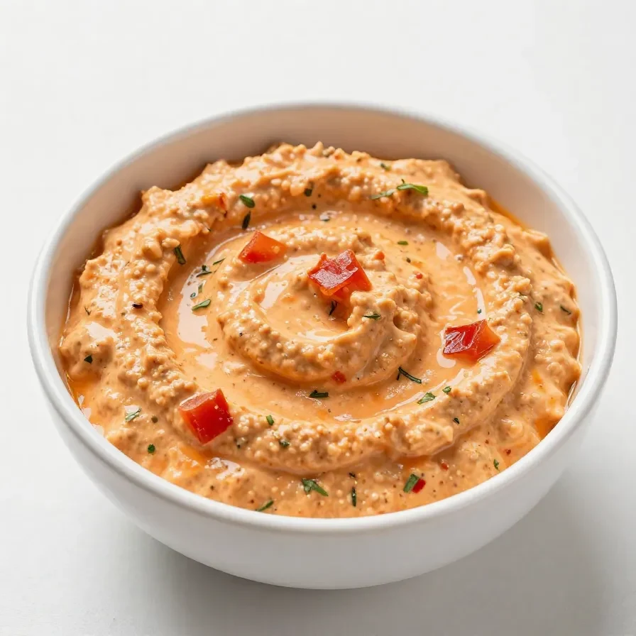 A bowl of creamy Rotel dip served with tortilla chips on a wooden table.