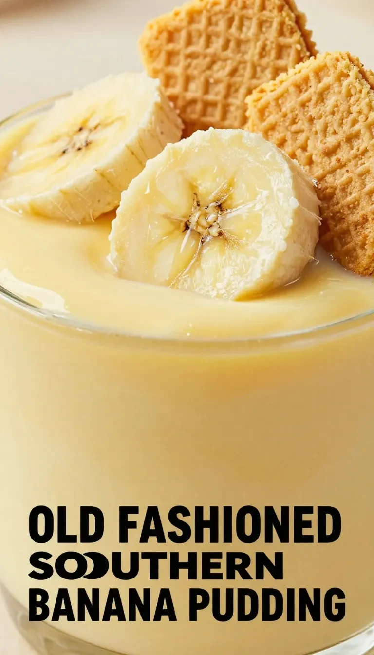 A bowl of old-fashioned homemade banana pudding topped with fresh banana slices and whipped cream.