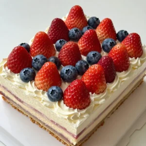 A vibrant strawberry pretzel jello salad served in a glass dish with layers of pretzels, cream cheese, and strawberry jello.