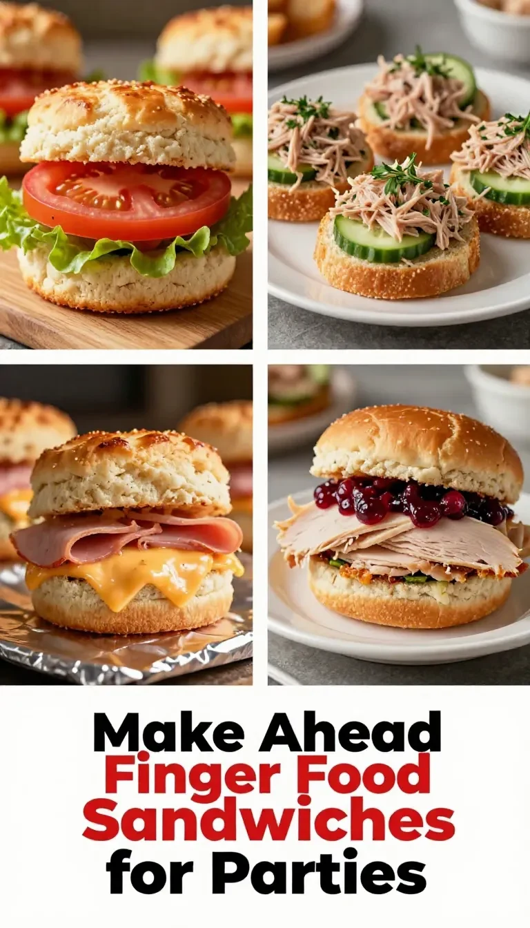 A platter of assorted finger sandwiches arranged neatly for a party.