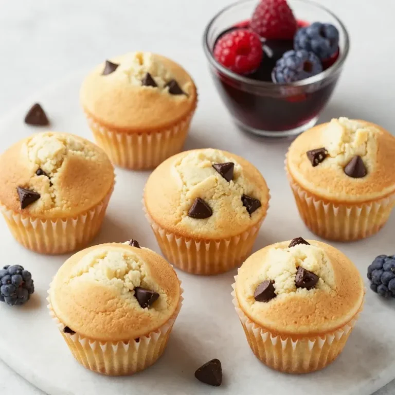 A tray of freshly baked pancake mini muffins with golden tops.