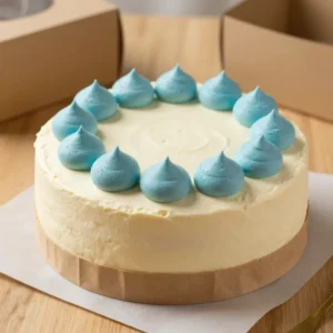 A handmade Father's Day bento cake with a thank you note, featuring a simple Korean cake design.