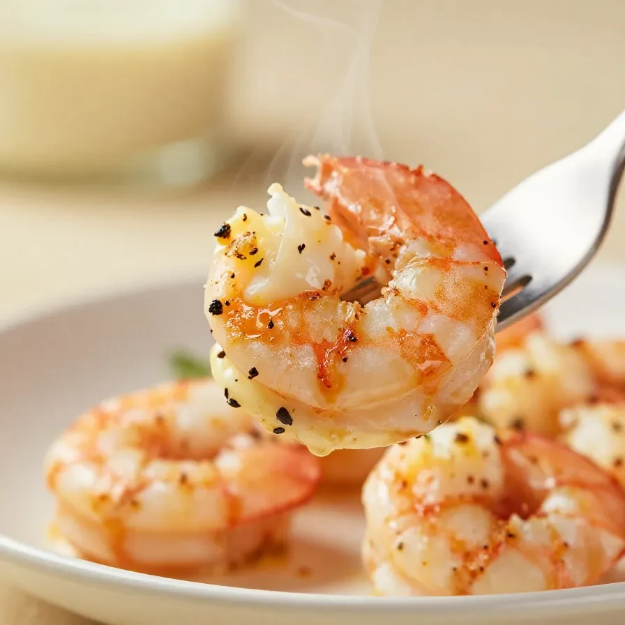 A delicious grilled surf and turf platter featuring steak and garlic butter shrimp, perfect for Father's Day.