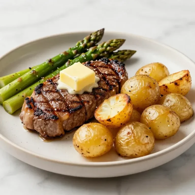 A perfectly grilled steak dinner served with roasted vegetables and wine, set for Father's Day celebration.
