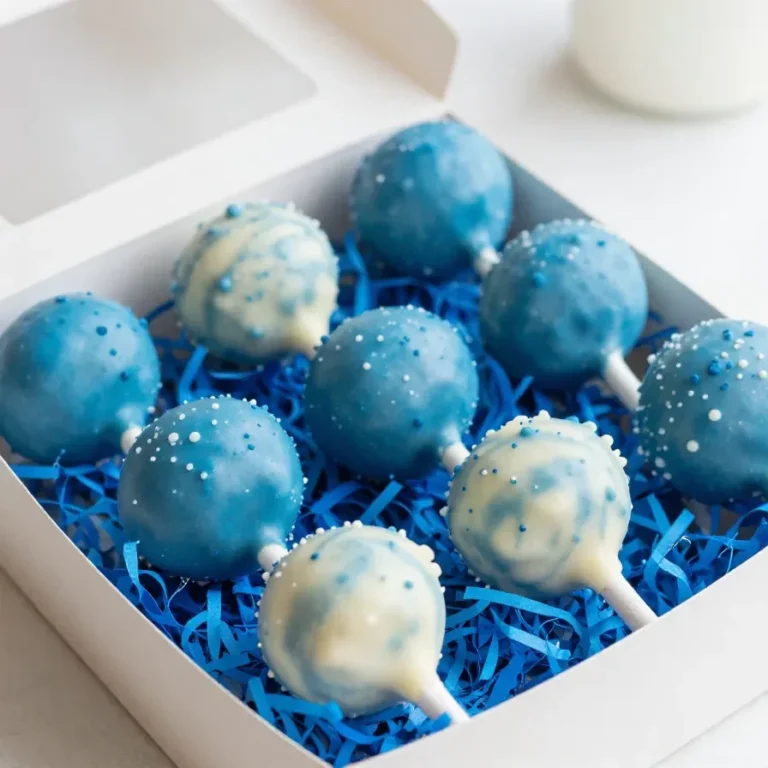 A close-up of colorful Father's Day cake pops decorated with ties and mustaches.
