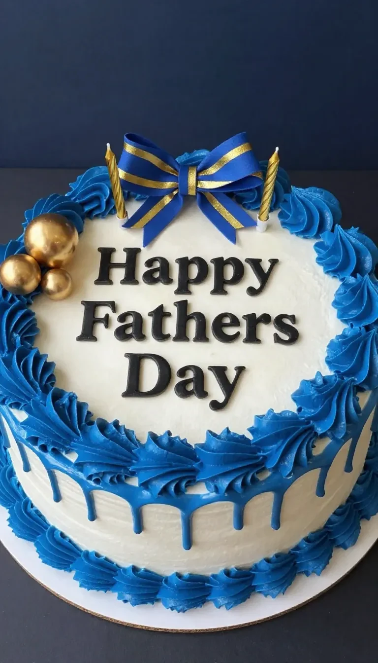 A festive cake decorated for Charters Day celebration with colorful icing and candles.