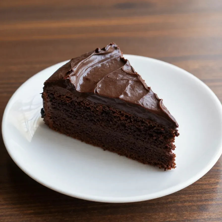 A freshly baked Father's Day cake decorated with chocolate frosting and sprinkles on a wooden table.