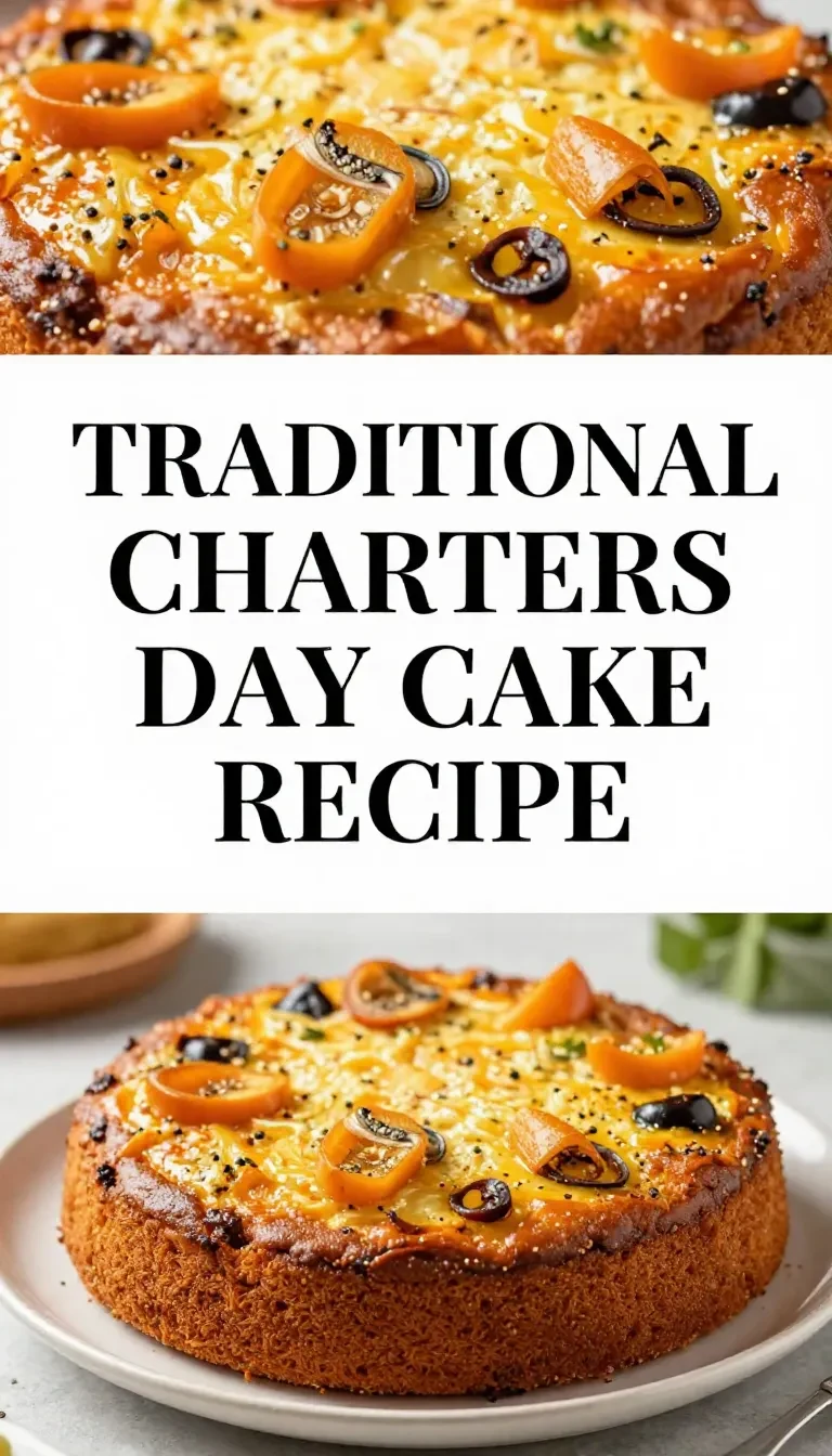A decorated cake with 'Charters Day' written on top, surrounded by festive decorations.