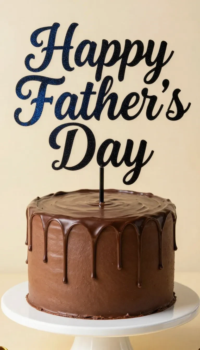 A decadent Ferrero Rocher cake topped with chocolate ganache and hazelnuts.