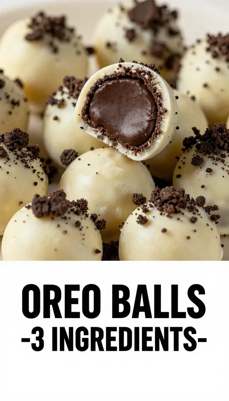 A plate of homemade Oreo truffles coated in chocolate and topped with cookie crumbs.