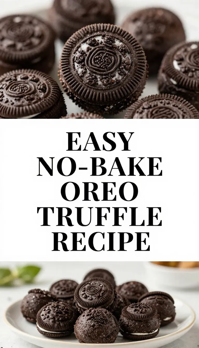 A plate of homemade Oreo truffles covered in chocolate, arranged neatly on a white dish.